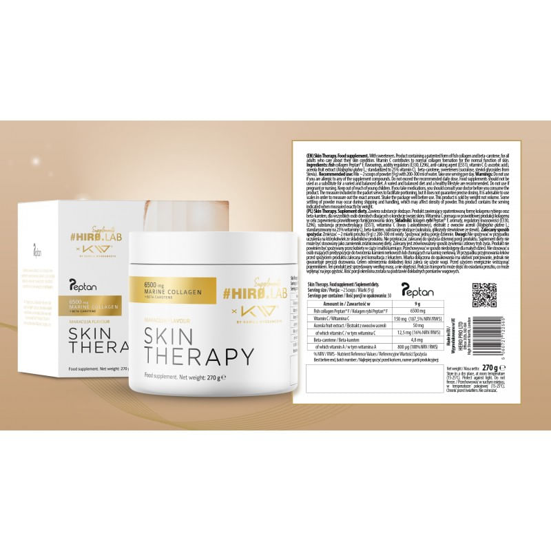 Ingrijire personala si Cosmetice - Sanatate si wellness - Suplimente alimentare - Alte suplimente alimentare - Skin Therapy Marine Collagen - 270 grame - Fructul pasiunii, Hiro.Lab - Infinity.ro
