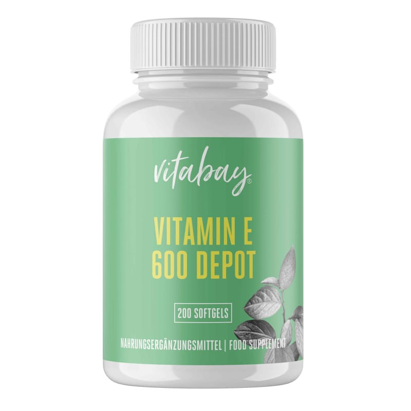 Ingrijire personala si Cosmetice - Sanatate si wellness - Suplimente alimentare - Alte suplimente alimentare - Vitabay Super Vitamina E 600 UI pe doza, doza mare, 200 Capsule vegan - Infinity.ro