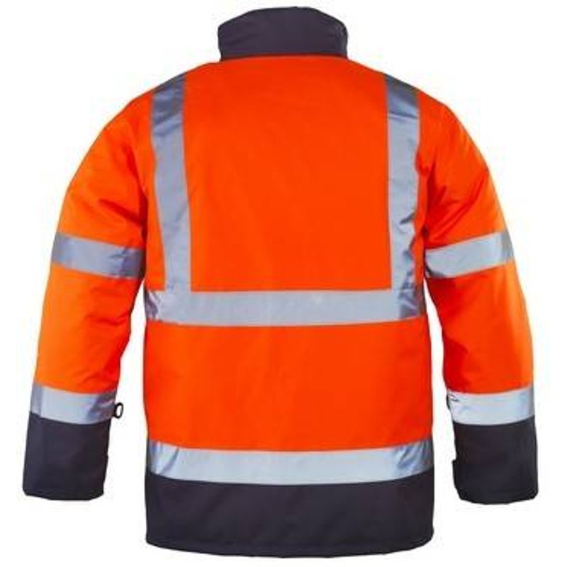 Casa si Gradina - Constructii - Echipamente de lucru - Imbracaminte protectia muncii - Geaca de protectie 4 in 1 reflectorizanta ROADWAY FLUO XL Albastru si portocaliu - Infinity.ro