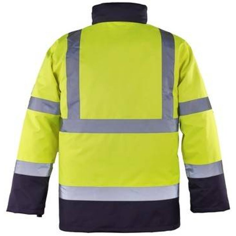 Casa si Gradina - Constructii - Echipamente de lucru - Imbracaminte protectia muncii - Geaca de protectie 4 in 1 reflectorizanta ROADWAY FLUO XXXL Albastru si galben - Infinity.ro