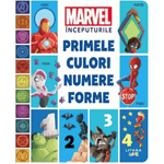 Carti si Birotica - Carti - Carti pentru copii - Carti interactive - Marvel inceputurile. Primele culori, numere, forme - Infinity.ro
