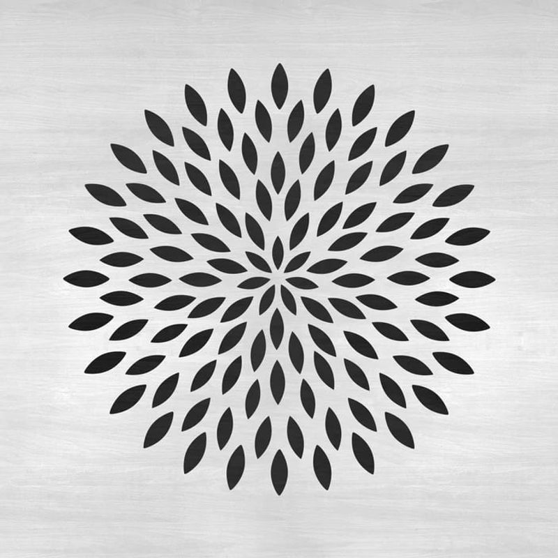 Casa si Gradina - Decoratiuni - DIY - Sabloane decorative pereti - Sablon Perete vopsire, tencuiala grosime 0.7mm Dahlia Mandala Refolosibil, model MXSP7141, 700 x 700 mm - Infinity.ro
