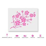 Casa si Gradina - Decoratiuni - DIY - Sabloane decorative pereti - Sablon Perete vopsire, tencuiala 0.7mm Cherry Blossom Stencil Refolosibil, model MXSP7163, 200 x 200 mm - Infinity.ro