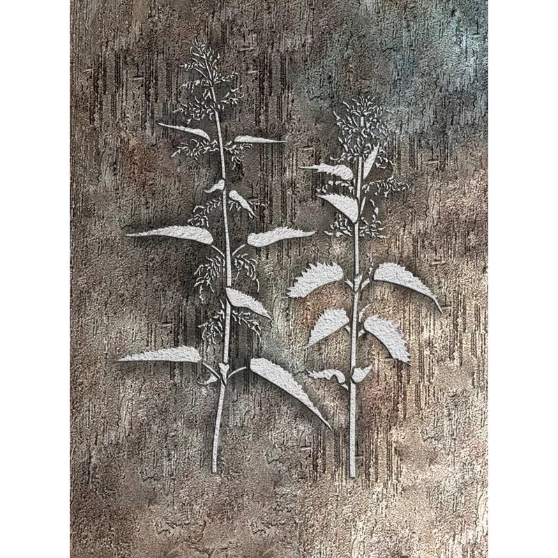 Casa si Gradina - Decoratiuni - DIY - Sabloane decorative pereti - Sablon Perete vopsire, tencuiala model Urzica si Ierburi de Pajiste MXSP7656 390 x 530 mm - Infinity.ro