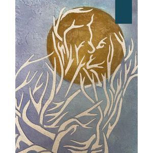 Sablon Perete vopsire, tencuiala model Sarutul Crengilor de Copac MXSP7654 marime 390 x 590 mm