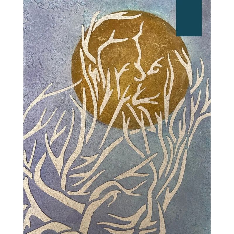 Casa si Gradina - Decoratiuni - DIY - Sabloane decorative pereti - Sablon Perete vopsire, tencuiala model Sarutul Crengilor de Copac MXSP7654 marime 390 x 590 mm - Infinity.ro