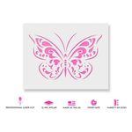 Casa si Gradina - Decoratiuni - DIY - Sabloane decorative pereti - Sablon Perete vopsire, tencuiala 0.7mm Fluture model MXSP7436, 500 x 500 mm - Infinity.ro