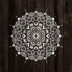 Casa si Gradina - Decoratiuni - DIY - Sabloane decorative pereti - Sablon Perete vopsire, tencuiala 0.7mm Paradise Mandala Refolosibil, model MXSP7146, 200 x 200 mm - Infinity.ro