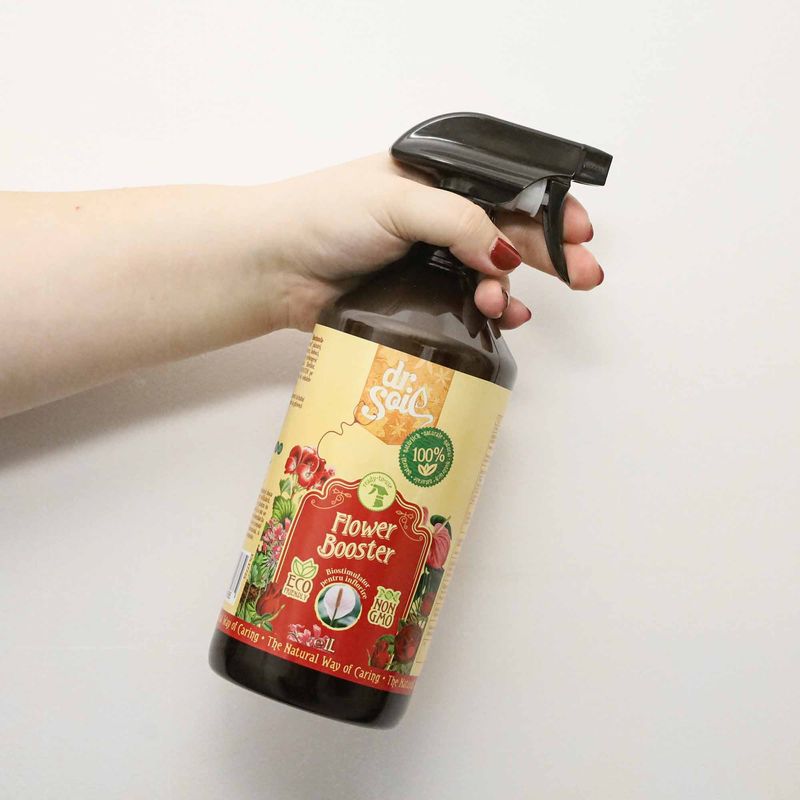 Casa si Gradina - Gradinarit si plante - Intretinere gradina - Pamant flori, ingrasaminte si pesticide - Dr.Soil FLOWER BOOSTER, biostimulator cu rolul de a stimula înflorirea, solutie gata de utilizare cu pulverizator de 1 litru - Infinity.ro