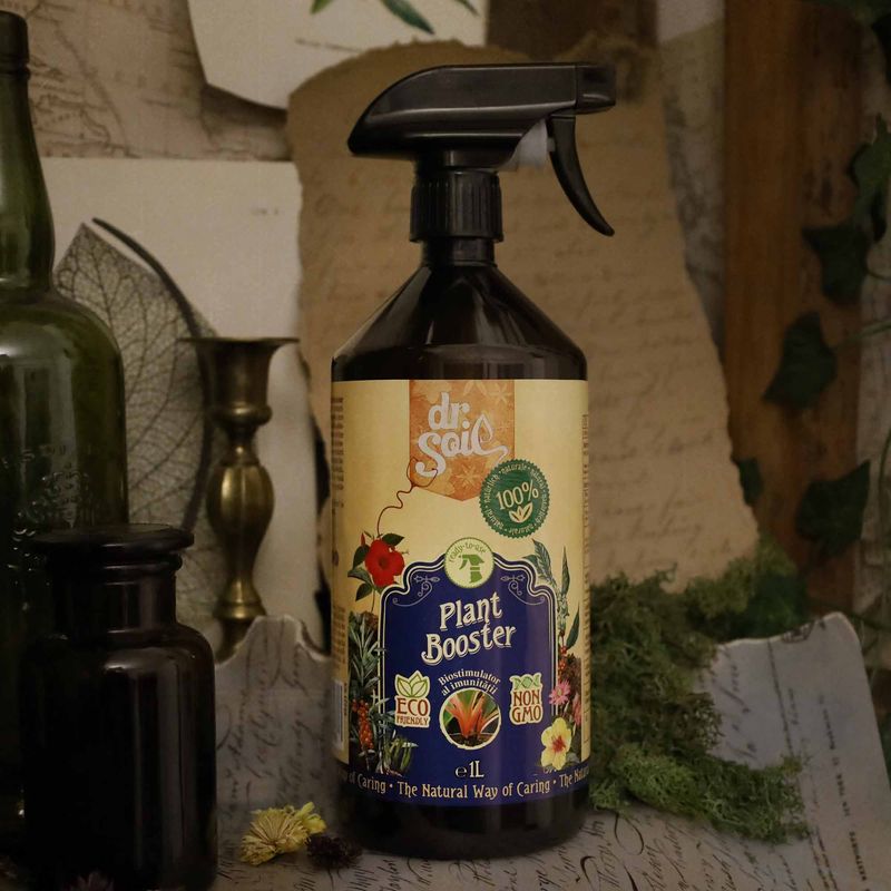 Casa si Gradina - Gradinarit si plante - Intretinere gradina - Pamant flori, ingrasaminte si pesticide - Dr.Soil PLANT BOOSTER, biostimulator al imunitatii plantelor, solutie gata de utilizare cu pulverizator de 1 litru - Infinity.ro