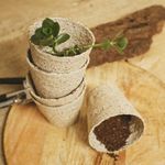 Casa si Gradina - Gradinarit si plante - Intretinere gradina - Pamant flori, ingrasaminte si pesticide - Set 16 ghivece biodegradabile rotunde pentru germinare si sadire Dr.Soil, cu diametrul de 8 cm - Infinity.ro