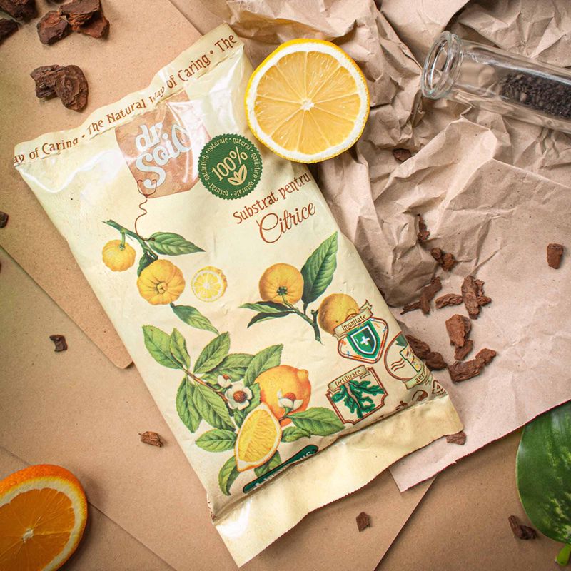 Casa si Gradina - Gradinarit si plante - Intretinere gradina - Pamant flori, ingrasaminte si pesticide - Substrat natural Dr.Soil pentru citrice la punga de 1L - Infinity.ro