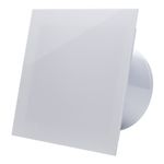 Casa si Gradina - Sanitare - Suporturi si accesorii baie - Sisteme de ventilatie - Ventilator de baie Ecovent DECORA, Ø100, Super Silent, Plexiglas, Clapeta antiretur, Debit 93 m3/h, Garantie 5 ani, Alb - Infinity.ro