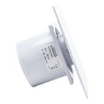 Casa si Gradina - Sanitare - Suporturi si accesorii baie - Sisteme de ventilatie - Ventilator de baie Ecovent DECORA, Ø100, Super Silent, Plexiglas, Clapeta antiretur, Debit 93 m3/h, Garantie 5 ani, Alb - Infinity.ro