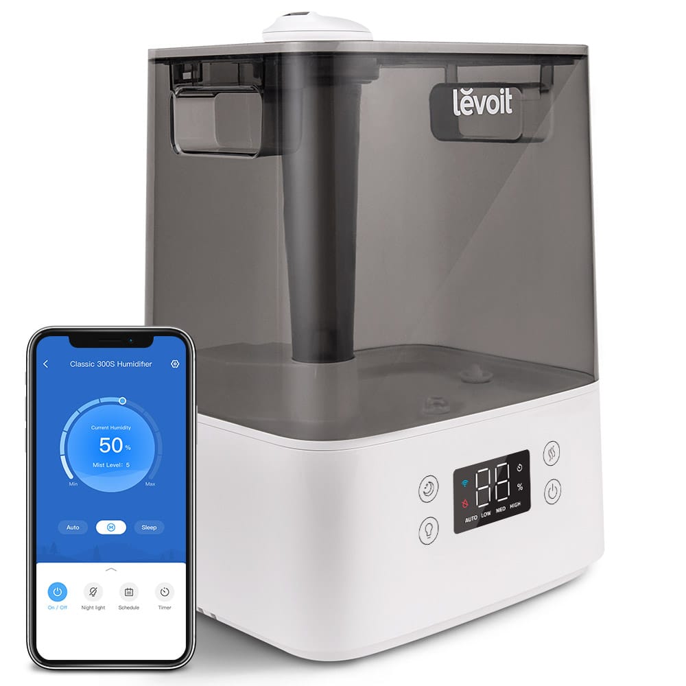 Umidificator de aer LEVOIT Classic 300S, Smart, Rezervor 6L, Silentios, Senzor Umiditate, Functie AUTO, Aromaterapie