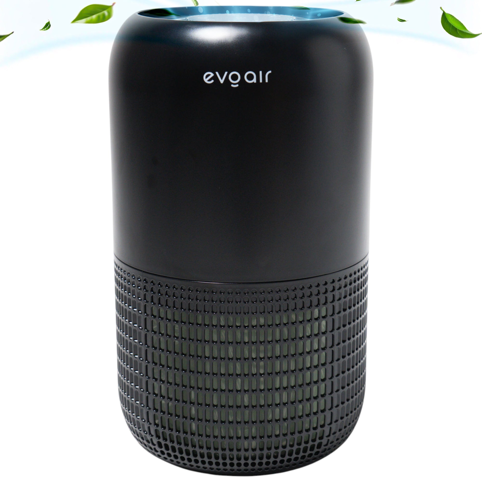 Purificator de aer Evoair, Yuvo, Lampa UV-C, True Hepa, Functie Polen/Animale, Mod Noapte, Lumina Ambientala, Negru