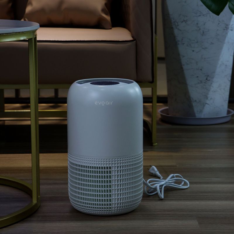 Electronice si Electrocasnice - Climatizare si sisteme de incalzire - Aparate filtrare aer - Purificatoare de aer - Purificator de aer Evoair, Yuvo, Lampa UV-C, True Hepa, Functie Polen/Animale, Mod Noapte, Lumina Ambientala, Alb - Infinity.ro