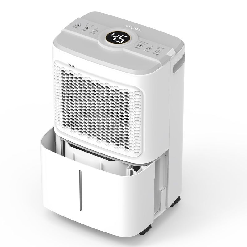 Electronice si Electrocasnice - Climatizare si sisteme de incalzire - Aparate filtrare aer - Dezumidificatoare - Dezumidificator Evoair Dryora 12, 12l/24h, Senzor de Umiditate, Uscare Rufe, Lumina Ambientala, Rezervor 1.6l, Alb - Infinity.ro