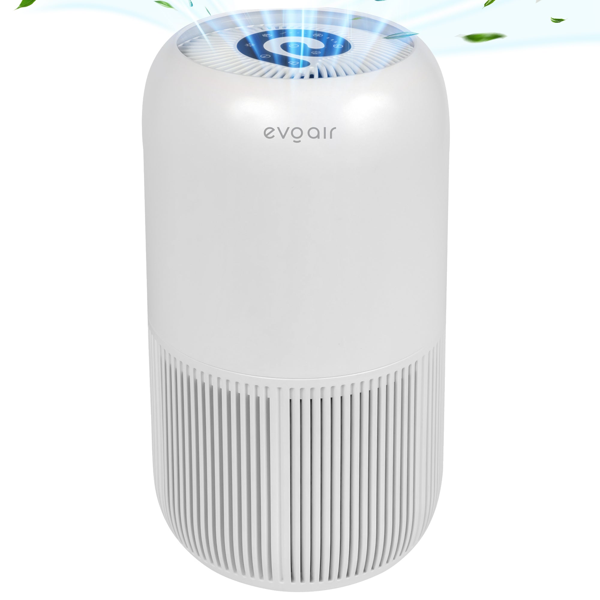 Purificator de aer Evoair, YuvoSpin, Lampa UV-C, True Hepa, Functie Polen/Animale, Mod Noapte, Lumina Ambientala, Alb