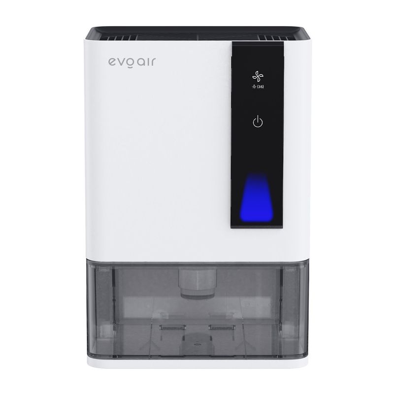 Electronice si Electrocasnice - Climatizare si sisteme de incalzire - Aparate filtrare aer - Dezumidificatoare - Dezumidificator Evoair HIDRY PLUS, 900ml/24h, Lumina ambientala in 7 culori, Rezervor 1.9l, 3 Viteze, Alb - Infinity.ro