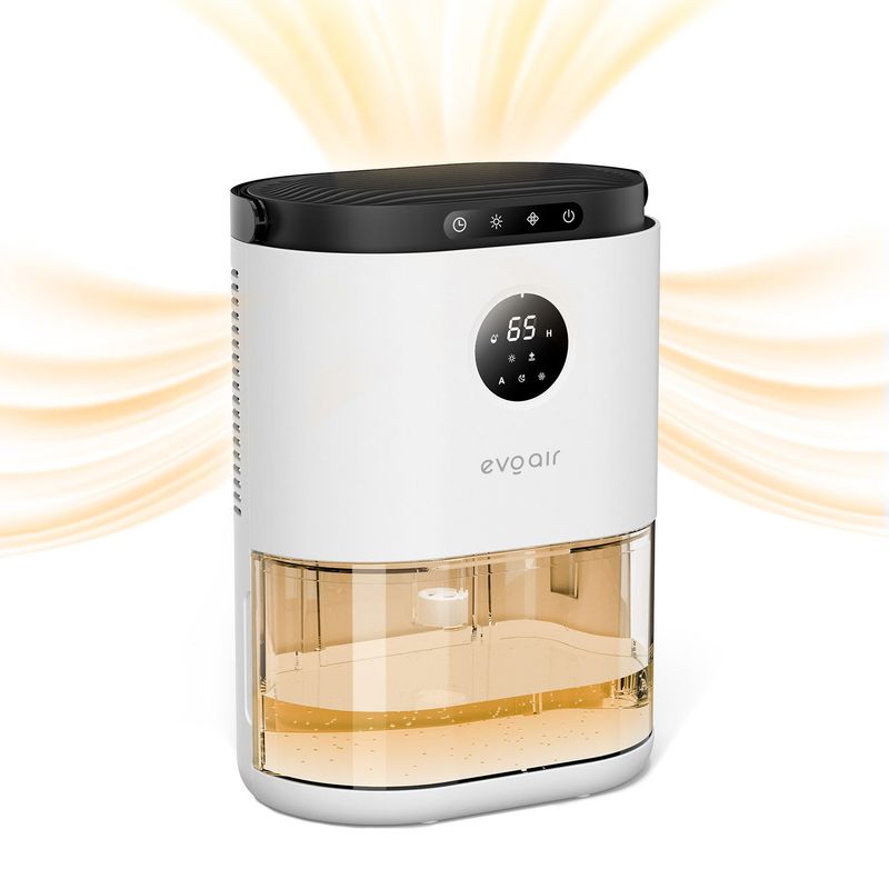 Electronice si Electrocasnice - Climatizare si sisteme de incalzire - Aparate filtrare aer - Dezumidificatoare - Dezumidificator aer Evoair HUMIX560, 560ml/24h, Senzor de umiditate, Lumina Ambientala in 7 culori, Rezervor 2.3l - Infinity.ro