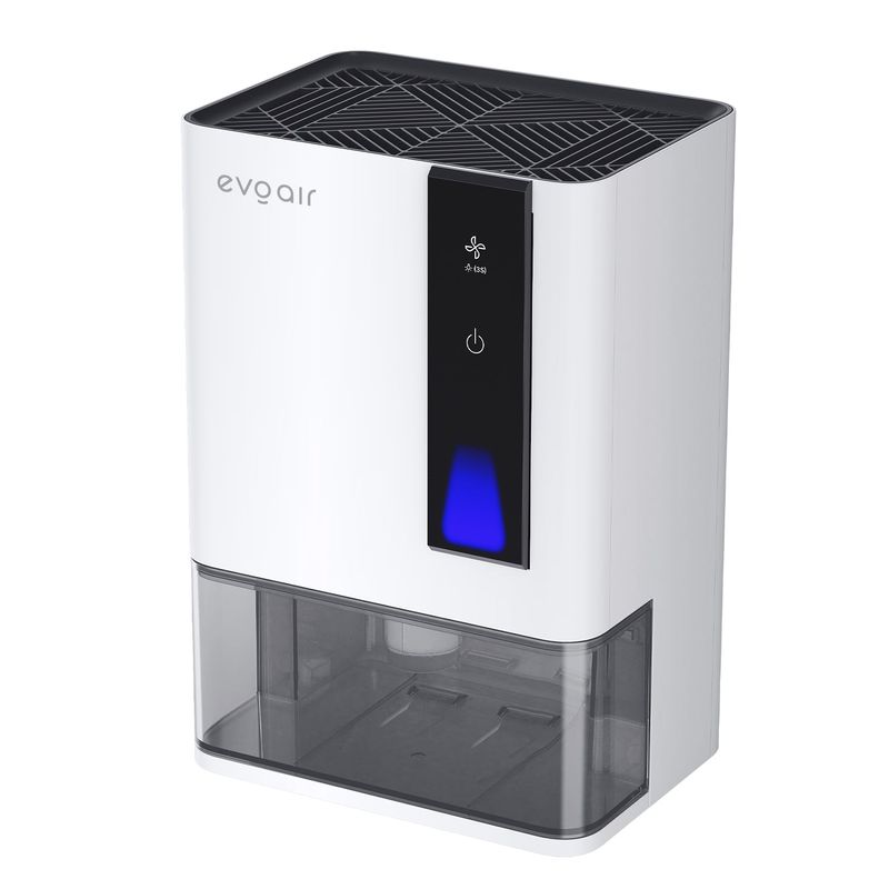 Electronice si Electrocasnice - Climatizare si sisteme de incalzire - Aparate filtrare aer - Dezumidificatoare - Dezumidificator Evoair HIDRY PLUS, 900ml/24h, Lumina ambientala in 7 culori, Rezervor 1.9l, 3 Viteze, Alb - Infinity.ro