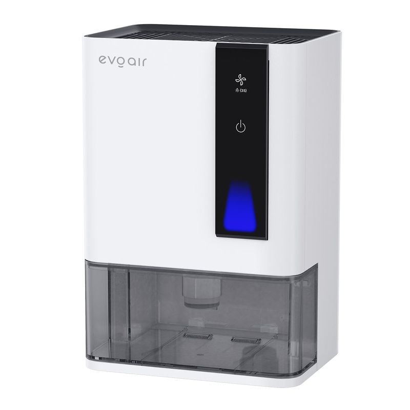 Electronice si Electrocasnice - Climatizare si sisteme de incalzire - Aparate filtrare aer - Dezumidificatoare - Dezumidificator Evoair HIDRY PLUS, 900ml/24h, Lumina ambientala in 7 culori, Rezervor 1.9l, 3 Viteze, Alb - Infinity.ro