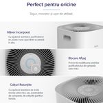 Electronice si Electrocasnice - Climatizare si sisteme de incalzire - Aparate filtrare aer - Purificatoare de aer - Purificator de aer Smart Levoit Core 600S Wi-Fi,  697 m³/h, Filtru 3 in 1 True HEPA, Senzor Calitate Aer, Control Remote - Infinity.ro