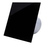 Casa si Gradina - Sanitare - Suporturi si accesorii baie - Sisteme de ventilatie - Ventilator de baie Ecovent DECORA, Ø125, Super Silent,Plexiglas, Clapeta antiretur, 140 m3/h, Garantie 5 ani, Negru - Infinity.ro