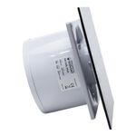 Casa si Gradina - Sanitare - Suporturi si accesorii baie - Sisteme de ventilatie - Ventilator de baie Ecovent DECORA, Ø125, Super Silent,Plexiglas, Clapeta antiretur, 140 m3/h, Garantie 5 ani, Negru - Infinity.ro
