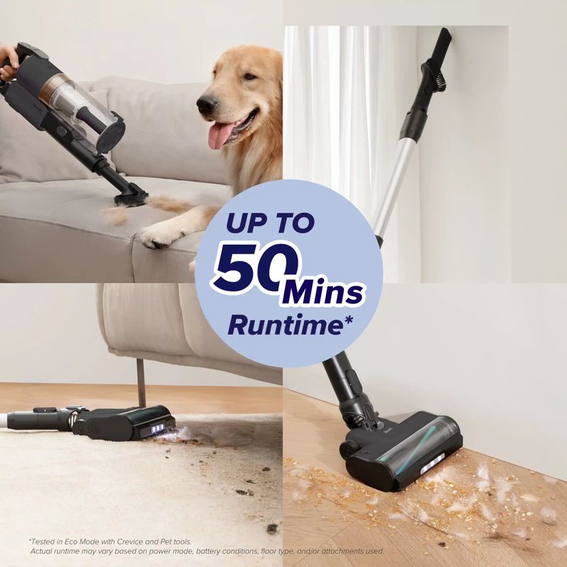 Electronice si Electrocasnice - Ingrijirea locuintei - Aspiratoare - Aspirator vertical fara fir LEVOIT V200, Autonomie 50 Min, Iluminare LED, 180W, Container 0.75 L, Filtru HEPA 5 Stadii - Infinity.ro