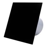 Casa si Gradina - Sanitare - Suporturi si accesorii baie - Sisteme de ventilatie - Ventilator de baie Ecovent DECORA, Ø100, Super Silent, Plexiglas, Clapeta antiretur, Debit 93 m3/h, Garantie 5 ani,Negru - Infinity.ro