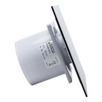 Casa si Gradina - Sanitare - Suporturi si accesorii baie - Sisteme de ventilatie - Ventilator de baie Ecovent DECORA, Ø100, Super Silent, Plexiglas, Clapeta antiretur, Debit 93 m3/h, Garantie 5 ani,Negru - Infinity.ro