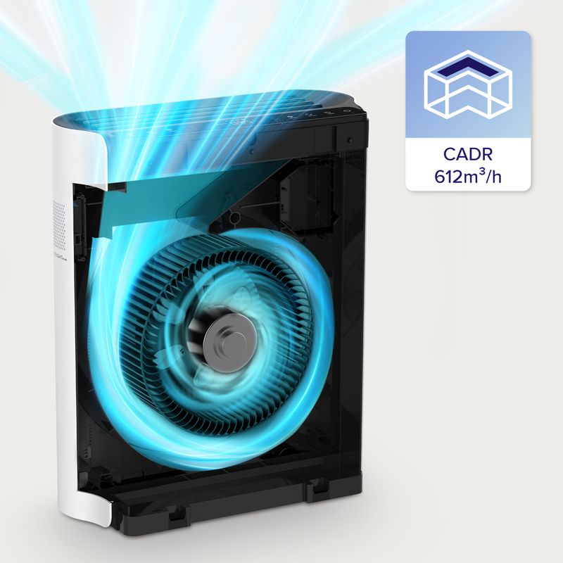Electronice si Electrocasnice - Climatizare si sisteme de incalzire - Aparate filtrare aer - Purificatoare de aer - Purificator de aer Smart Levoit EverestAir Wi-Fi, Filtru True HEPA, 100 m², Flux de Aer Multidirectional, Mod Auto - Infinity.ro