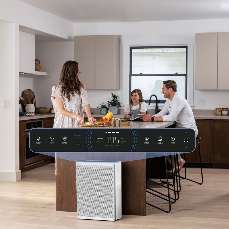Electronice si Electrocasnice - Climatizare si sisteme de incalzire - Aparate filtrare aer - Purificatoare de aer - Purificator de aer Smart Levoit EverestAir Wi-Fi, Filtru True HEPA, 100 m², Flux de Aer Multidirectional, Mod Auto - Infinity.ro