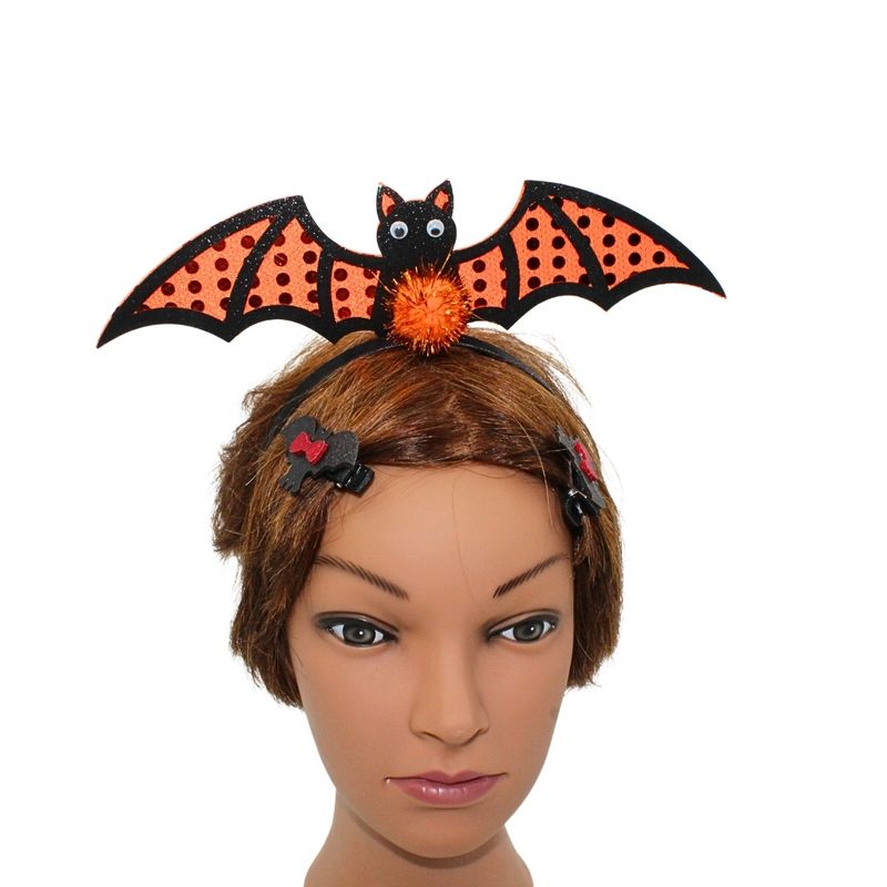 Casa si Gradina - Decoratiuni - Decoratiuni petrecere - Masti si costume carnaval - Set accesorii, Halloween, coronita cu 2 agrafe, model liliac, Goodmark - Infinity.ro