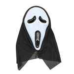 Casa si Gradina - Decoratiuni - Decoratiuni petrecere - Masti si costume carnaval - Masca pentru Halloween, Goodmark, model Ghost Face, cu gluga neagra, one size - Infinity.ro