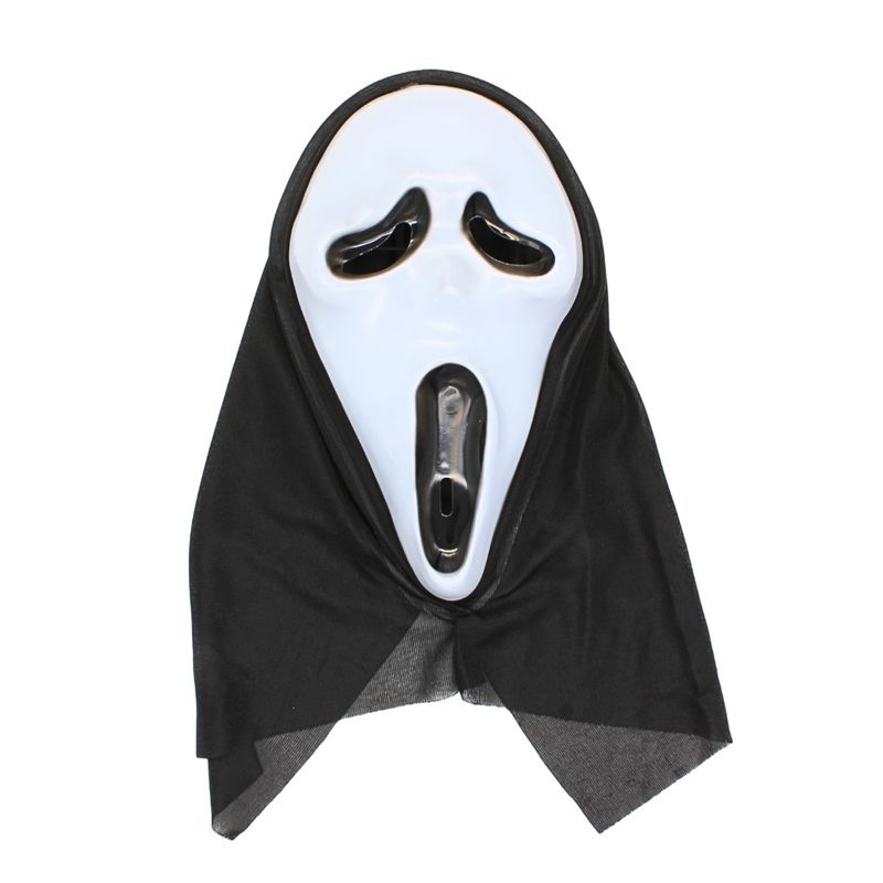 Casa si Gradina - Decoratiuni - Decoratiuni petrecere - Masti si costume carnaval - Masca pentru Halloween, Goodmark, model Ghost Face, cu gluga neagra, one size - Infinity.ro