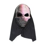 Casa si Gradina - Decoratiuni - Decoratiuni petrecere - Masti si costume carnaval - Masca pentru Halloween, Goodmark, model craniu, cu gluga neagra, efect metalizat, one size - Infinity.ro