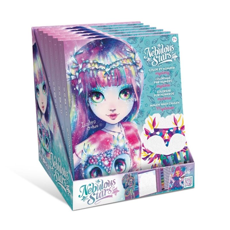 Carti si Birotica - Carti - Carti pentru copii - Carti de colorat - Carte de colorat, pe numere, Nebulous Stars, model Mystery - Infinity.ro