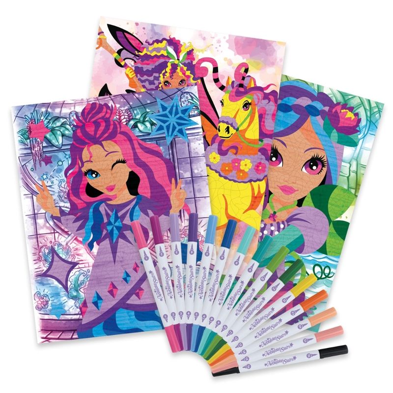 Carti si Birotica - Carti - Carti pentru copii - Carti de colorat - Carte de colorat, pe numere, Nebulous Stars, model Mystery - Infinity.ro