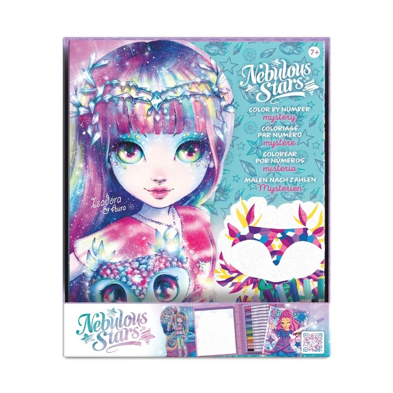 Carti si Birotica - Carti - Carti pentru copii - Carti de colorat - Carte de colorat, pe numere, Nebulous Stars, model Mystery - Infinity.ro