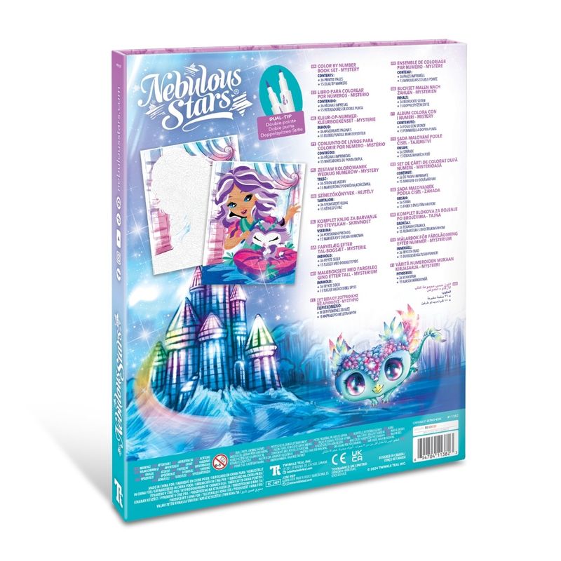 Carti si Birotica - Carti - Carti pentru copii - Carti de colorat - Carte de colorat, pe numere, Nebulous Stars, model Mystery - Infinity.ro