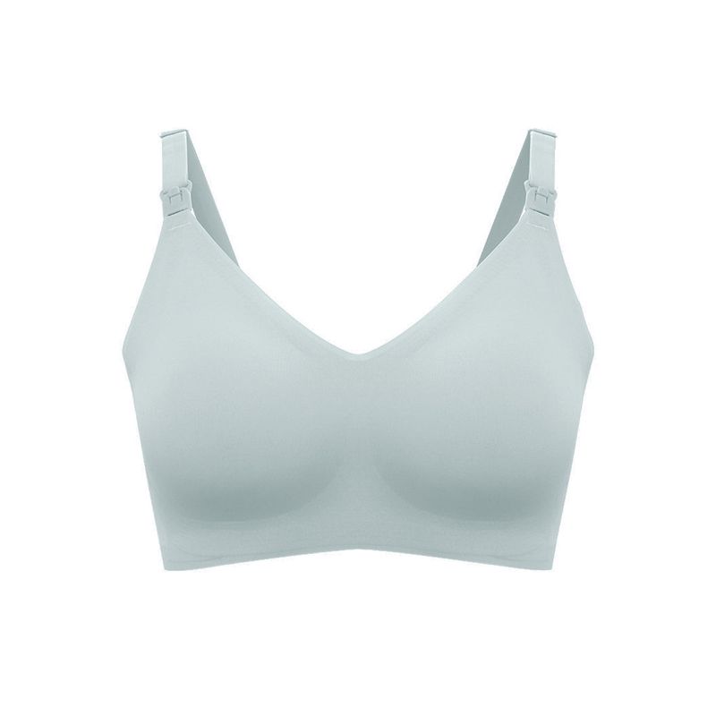 Fashion, accesorii si bijuterii - Femei - Lenjerie si pijamale femei - Lenjerie intima femei - Sutien Alaptat fara Cusaturi si fara Intarituri - Albastru Pastel - Albastru Pastel, L - Infinity.ro