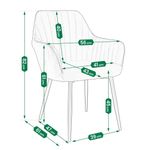 Casa si Gradina - Mobilier - Scaune si fotolii - Scaune - Scaun tapitat din catifea albastra CORA – design elegant JUMI, 82x56x61cm - Infinity.ro