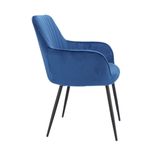 Casa si Gradina - Mobilier - Scaune si fotolii - Scaune - Scaun tapitat din catifea albastra CORA – design elegant JUMI, 82x56x61cm - Infinity.ro