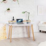 Casa si Gradina - Mobilier - Mese si birouri - Birouri - Birou modern Jumi 110x60x90/75 cm – design scandinav, functionalitate si eleganta naturala - Infinity.ro