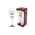 Casa si Gradina - Bucatarie si vesela - Cani si pahare - Pahare - Pahar pentru vin, mesaj amuzant "Prietenii buni sunt ca vinul, mai pretiosi pe masura ce trece timpul" - Infinity.ro