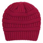 Fashion, accesorii si bijuterii - Femei - Accesorii femei - Caciuli si palarii femei - Fes de iarna cu interior din satin pentru protectia parului - Rosu Bordeaux - Infinity.ro