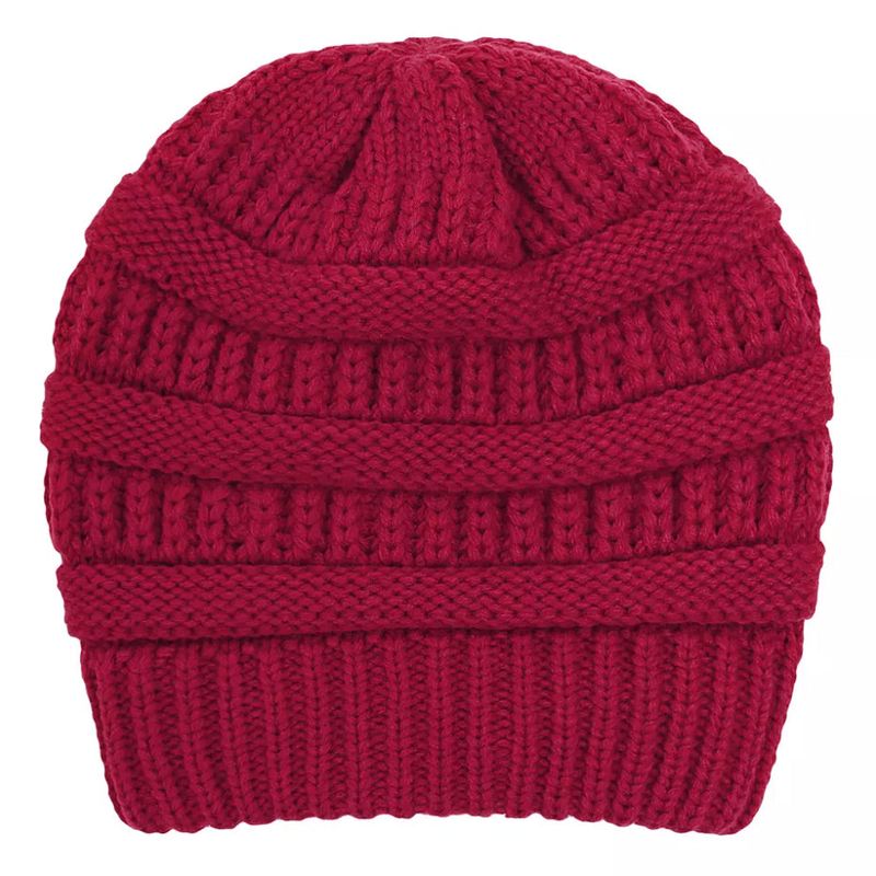 Fashion, accesorii si bijuterii - Femei - Accesorii femei - Caciuli si palarii femei - Fes de iarna cu interior din satin pentru protectia parului - Rosu Bordeaux - Infinity.ro